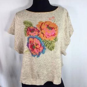 Short sleeve Anthropologie sweater